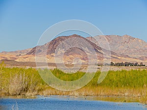 Sunny view of the Beautiful landscape around the Lake Mead National Recreation Area
