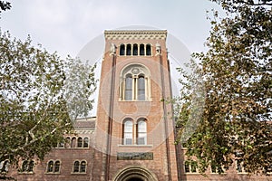 Sunny view of the Bovard Aministration, Auditorium of the University of Southern California