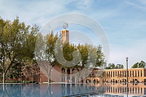 Sunny view of the campus of the University of Southern California