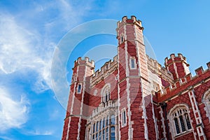 Sunny view of The Evans Hall