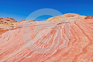 Sunny view of the Firewave of Valley of Fire State Park