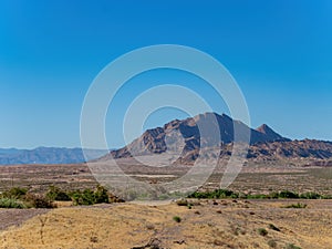 Sunny view of the Frenchman Mountain