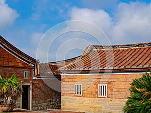 Sunny view of the Fujian style building