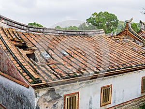 Sunny view of the Fujian style building