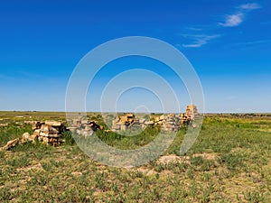 Sunny view of the historical Bents New Fort