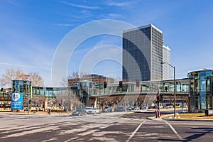 Sunny view of The Kansas City downtown cityscape