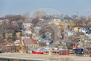 Sunny view of The Kansas City downtown cityscape