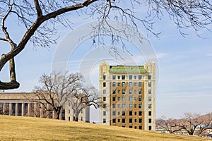 Sunny view of The Kansas City downtown cityscape