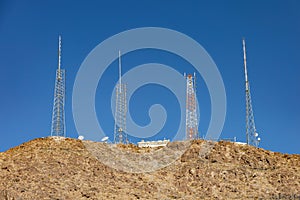 Sunny view of the KFMS-FM Las Vegas, saw from the Amargosa Trail