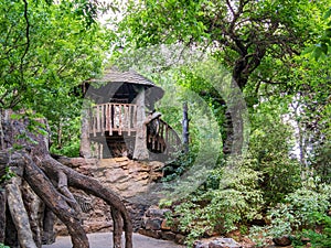 Sunny view of the landscape in Botanica, The Wichita Gardens