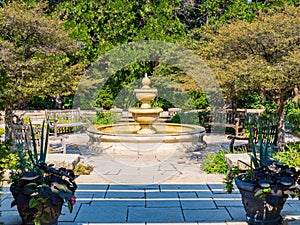 Sunny view of the landscape in Botanica, The Wichita Gardens