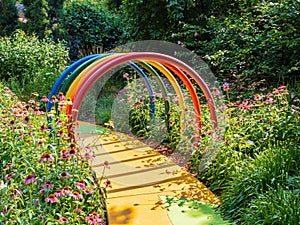 Sunny view of the landscape in Botanica, The Wichita Gardens photo