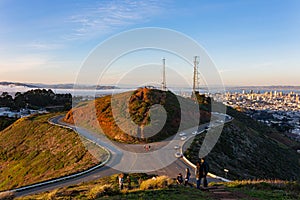 Sunny view of the landscape of Twin Peaks