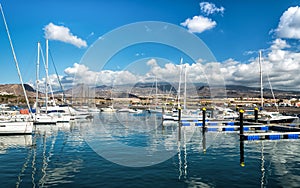 Sunny view for Las Galletas port photo