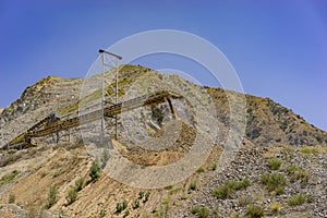 Sunny view of a Quarry equpiment