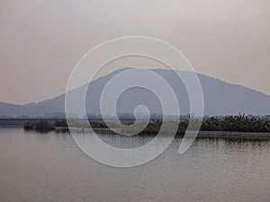 Sunny view of rural landscape photo