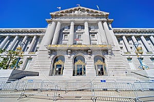 Sunny view of the San Francisco City Hall