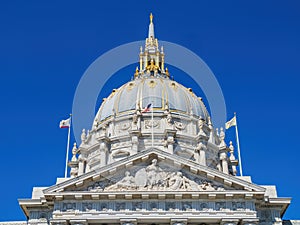 Sunny view of the San Francisco City Hall