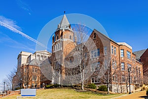 Sunny view of the SLU Cook Hall of Saint Louis University