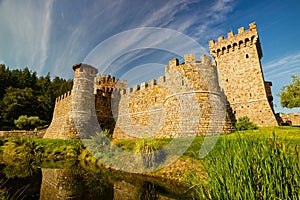 Sunny view of the 13th-century style Castello di Amorosa photo