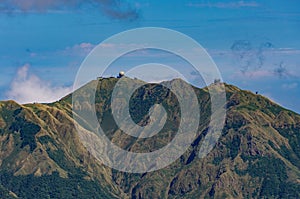 Sunny view of the Wufenshan Meteorological Radar Observatory from Yangmingshan National Park