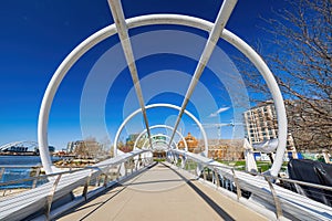 Sunny view of The Yards park