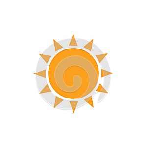 Sunny weather icon, sun icon. Vector illustration, flat design