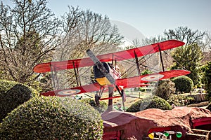 Sunny weather at mini golf course