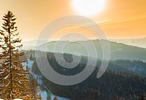 A sunny winter day .