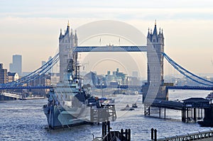 Sunny winter day in London