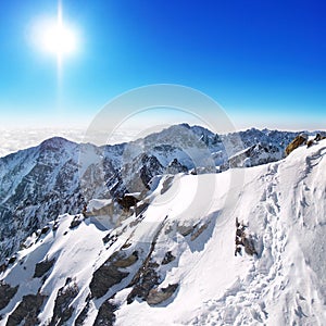 Sunny winter view of High Tatras, Slovakia