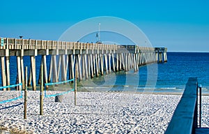 Sunnyside Pier at sunset in Panama City Beach, Florida