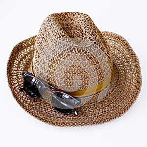 Sunprotection objects sunglasses and hat