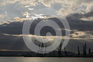 Sunray over Varna port