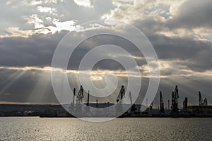 Sunray over Varna port