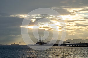 Sunray shine at Penang Bridge