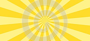 Sunrays banner sunbeam background. Sun rays