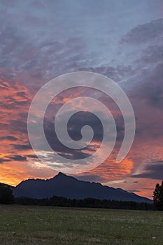 Sunrice with Krivan, Hight Tatras, Slovakia