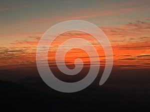 Sunrise above Himalayan Mountains - View from Sarangkot, Nepal.