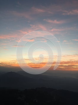 Sunrise above Himalayan Mountains - View from Sarangkot, Nepal.