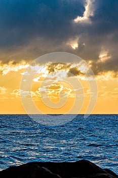 Sunrise at Ahtopol lighthouse in Bulgaria