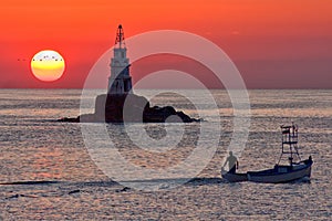 Sunrise at Ahtopol lighthouse