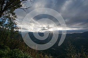 Sunrise in alishan mountian