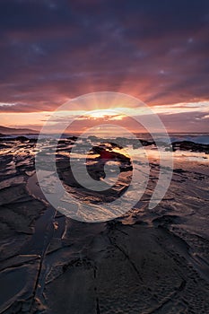 Sunrise alongside the Great Ocean Road in Australia