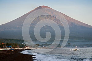 Sunrise in Amed, Bali, Indonesia.