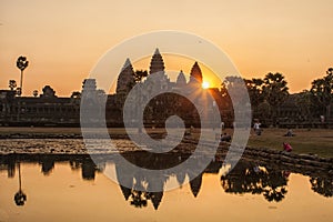 Sunrise in Angkor Wat, Siem Reap Cambodia