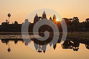 Sunrise in Angkor Wat, Siem Reap Cambodia