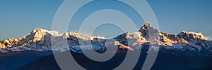 Sunrise on Annapurna mountains - Himalaya
