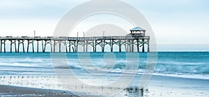 Sunrise at the Atlantic Beach Pier on Emerald Isle