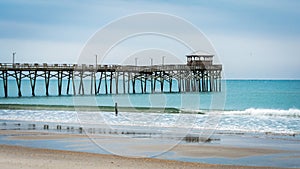 Sunrise at the Atlantic Beach Pier on Emerald Isle